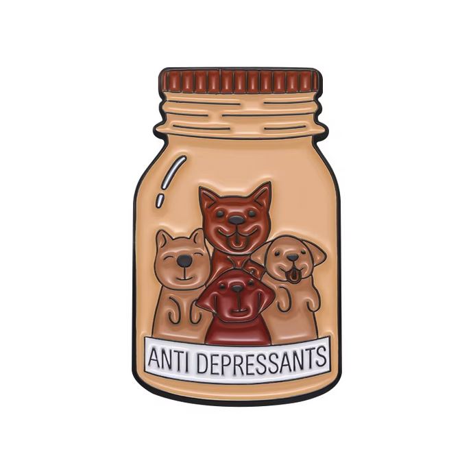 Antidepressants Dog Jar - Enamel Pin