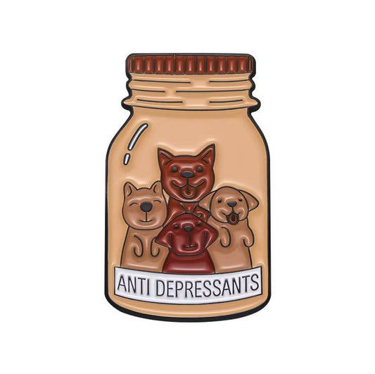 Antidepressants Dog Jar - Enamel Pin