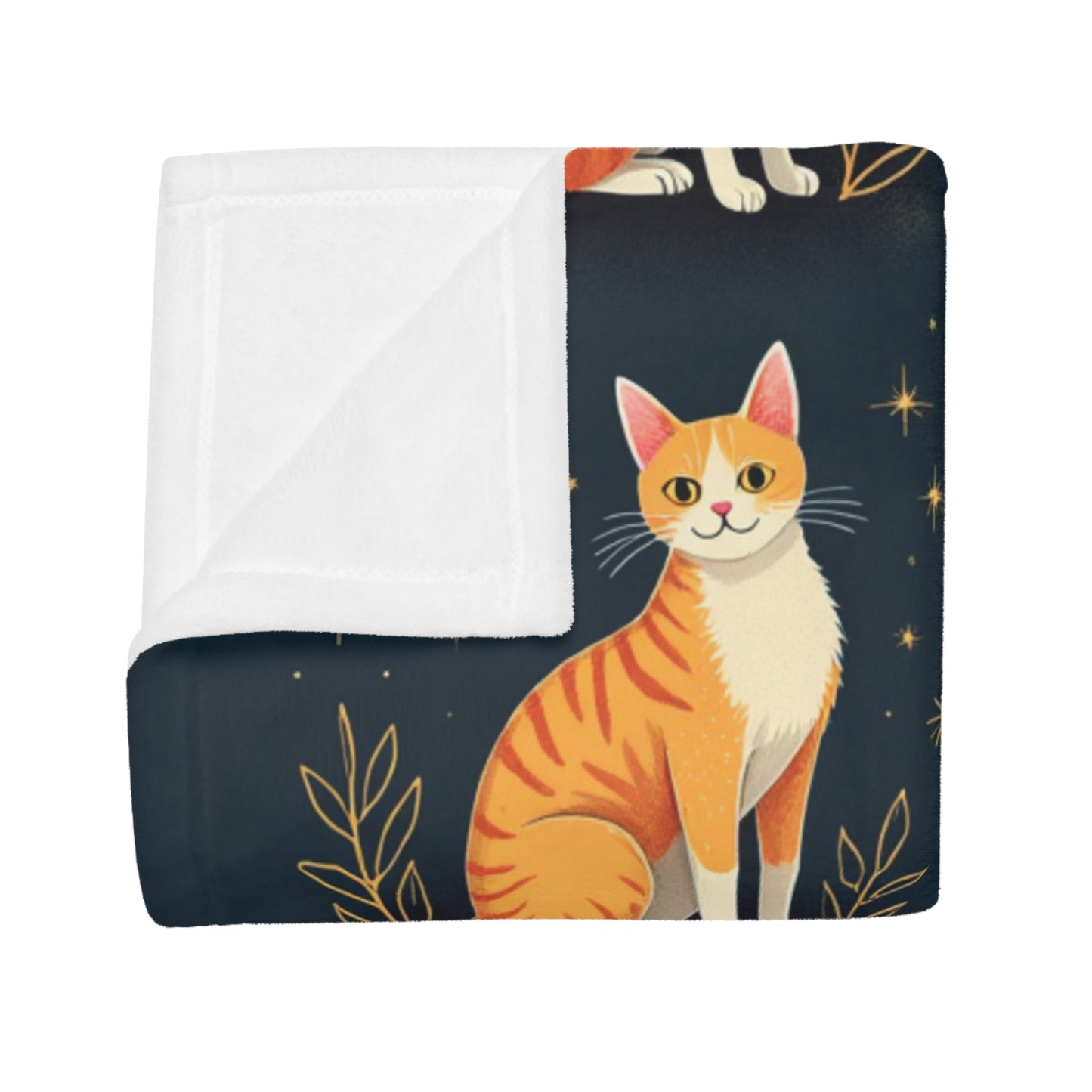 Celestial Cats I Cozy Cat Fleece Blanket
