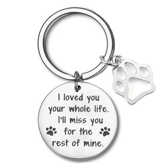 Personalised I Loved You Your Whole Life - Pet Memorial Keychain