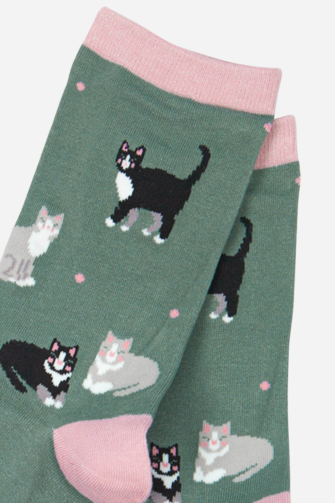 Black & Grey Cats - Women's Bamboo Socks