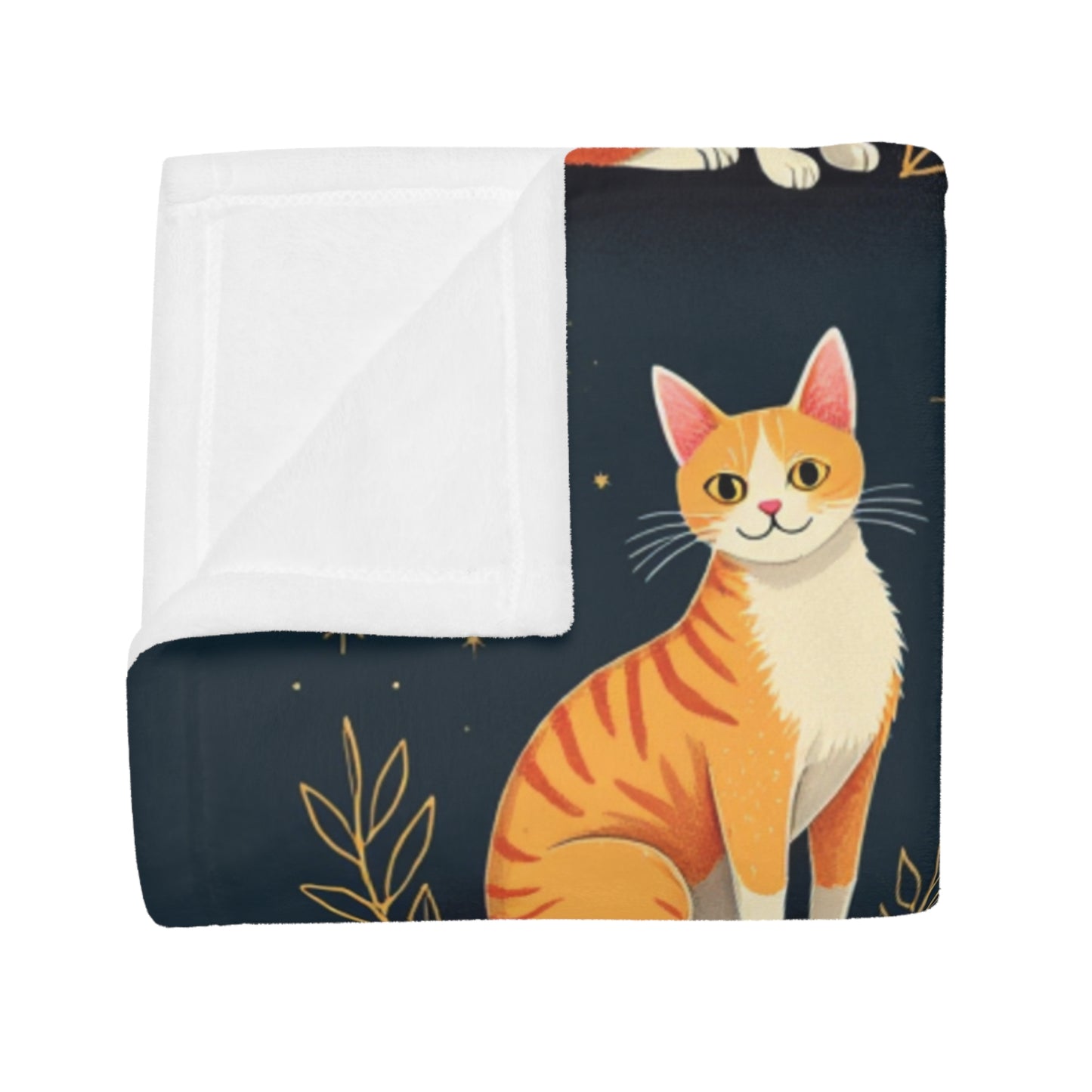 Celestial Cats I Cozy Cat Fleece Blanket