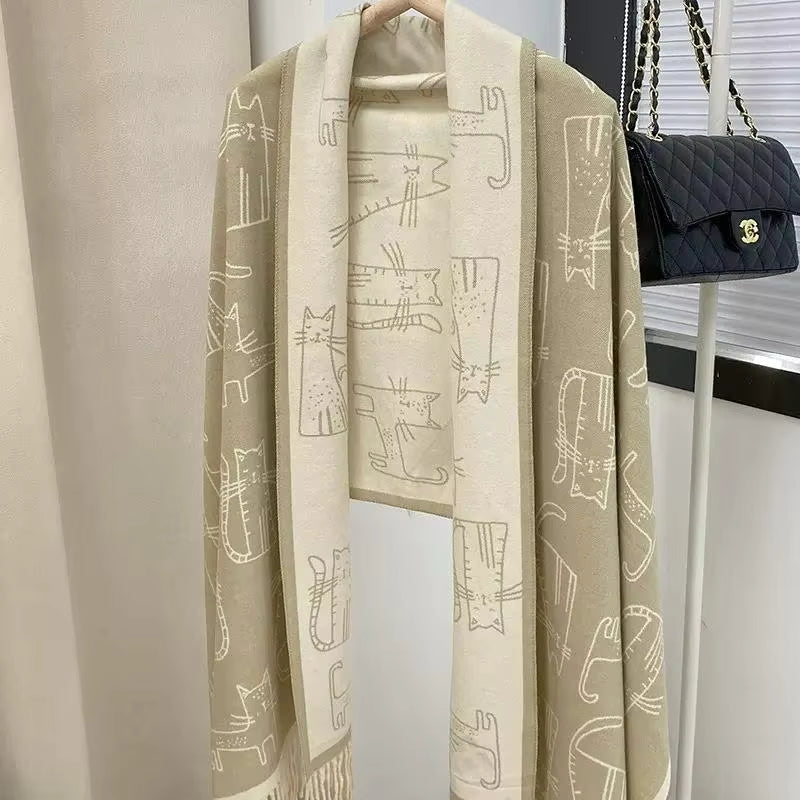 Double-Sided Cat Scarf