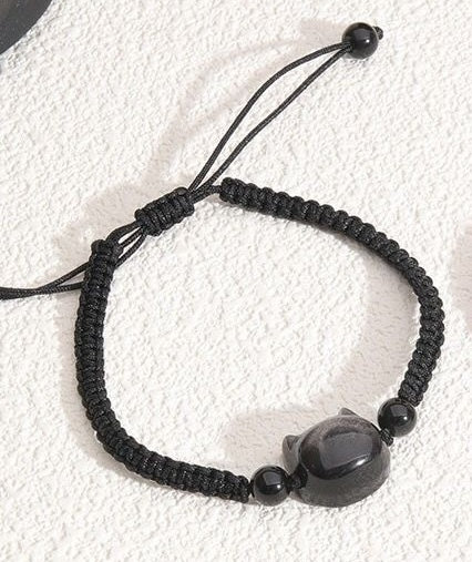 Adjustable Cat Head Bracelet