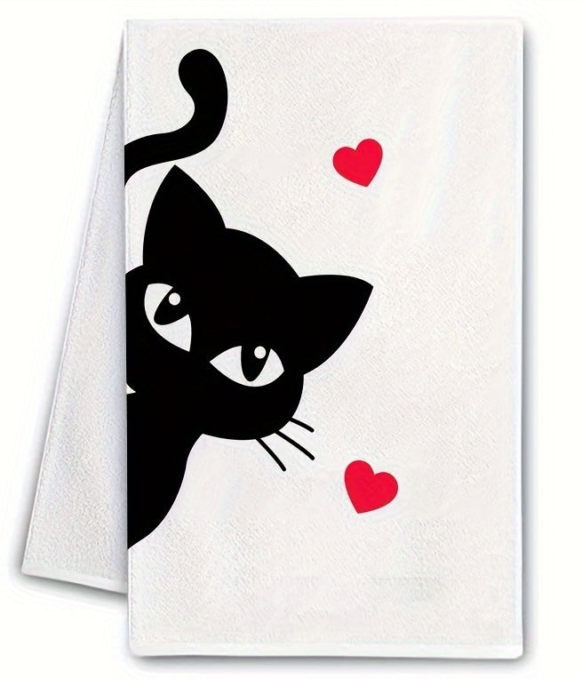 Cat Themed Microfibre Kitchen Tea Towel