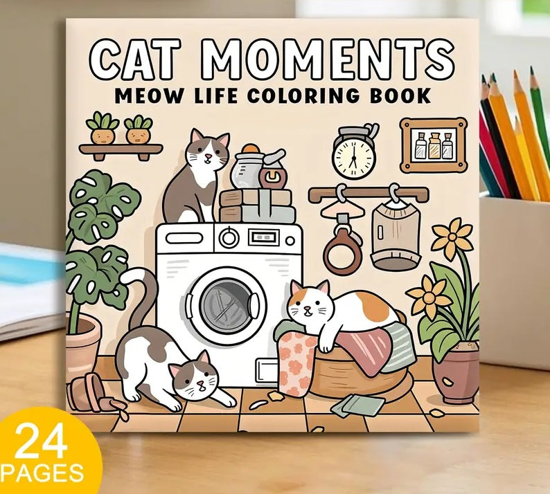 Cat Moments: Meow Life Colouring Book