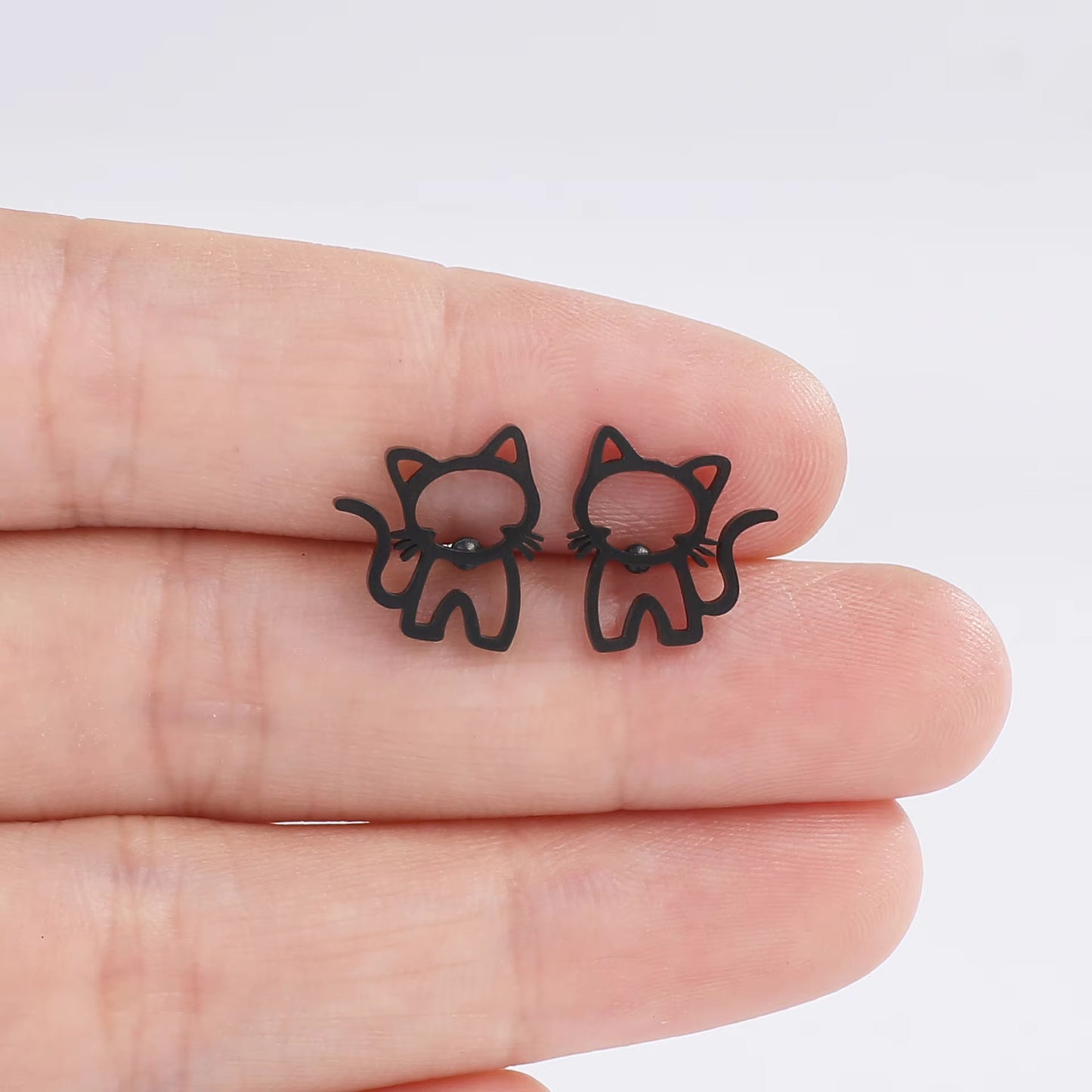 Women's Cat Outline Earrings