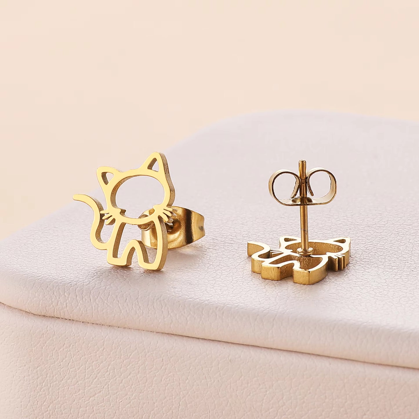 Women's Cat Outline Earrings
