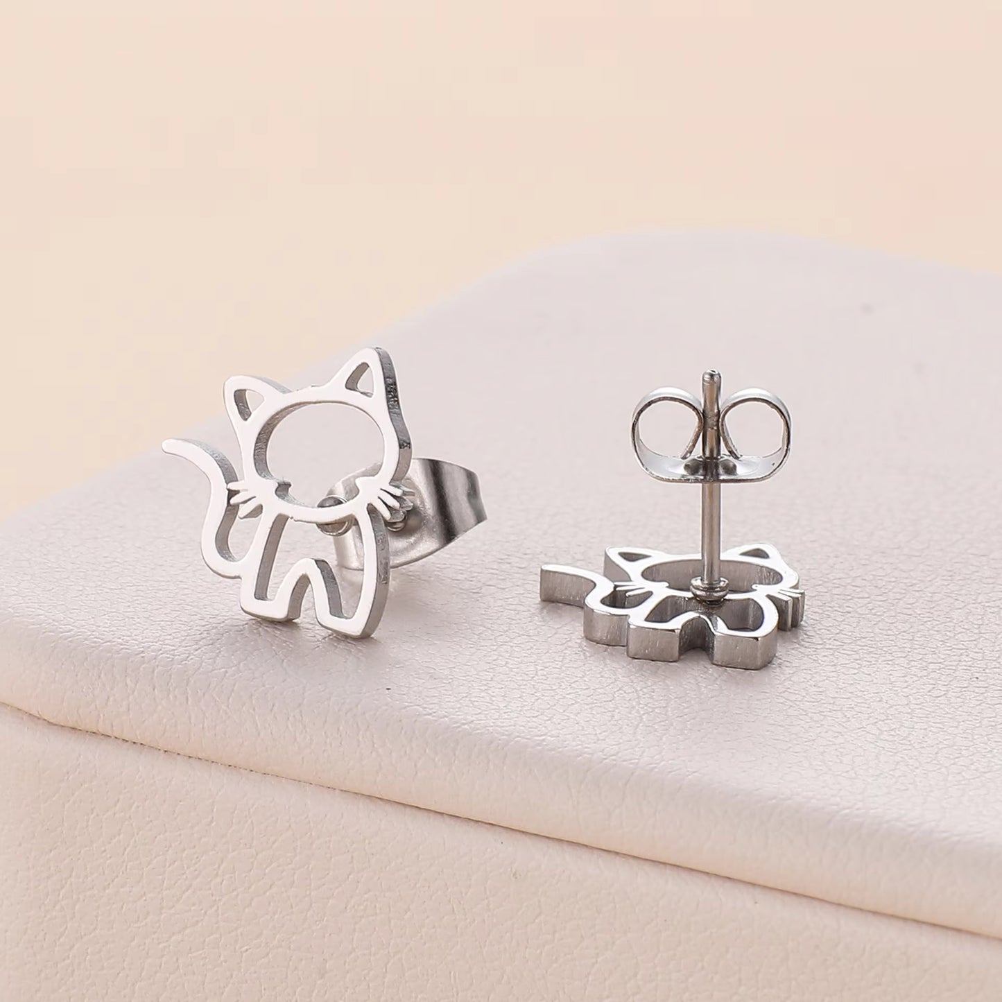 Women's Cat Outline Earrings