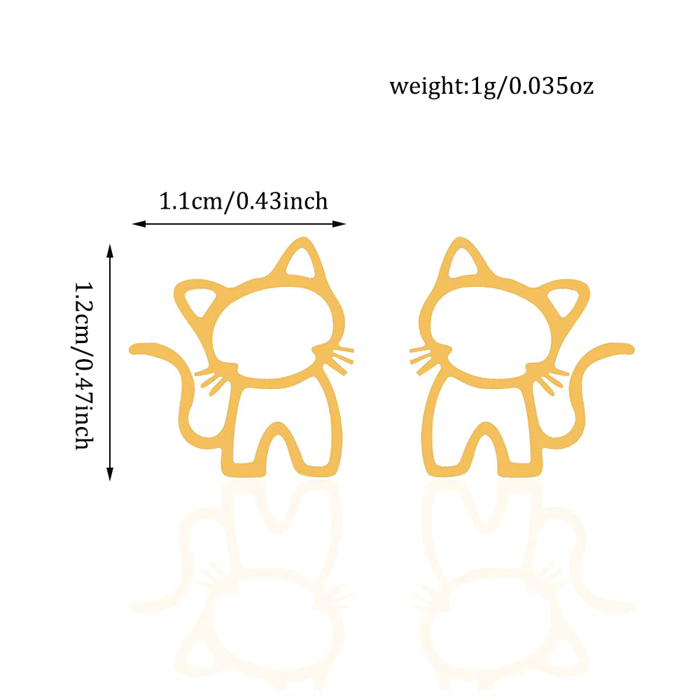 Women's Cat Outline Earrings