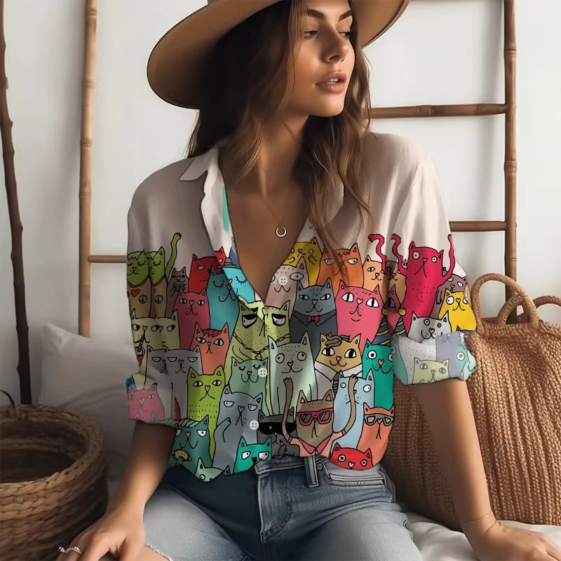 Women's Never Too Many Cats - Chiffon Shirt