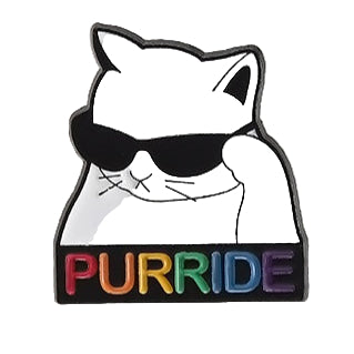 Purride Rainbow Cat - Lapel Pin