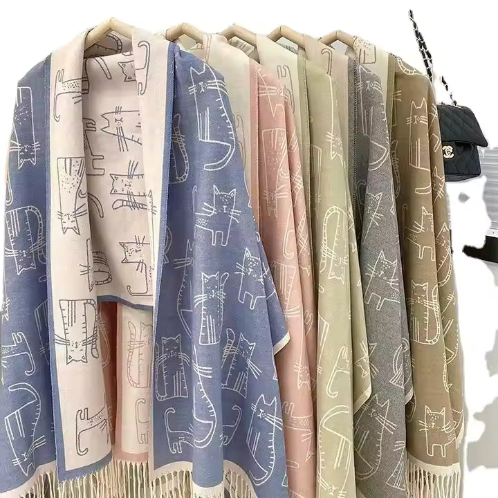 Double-Sided Cat Scarf