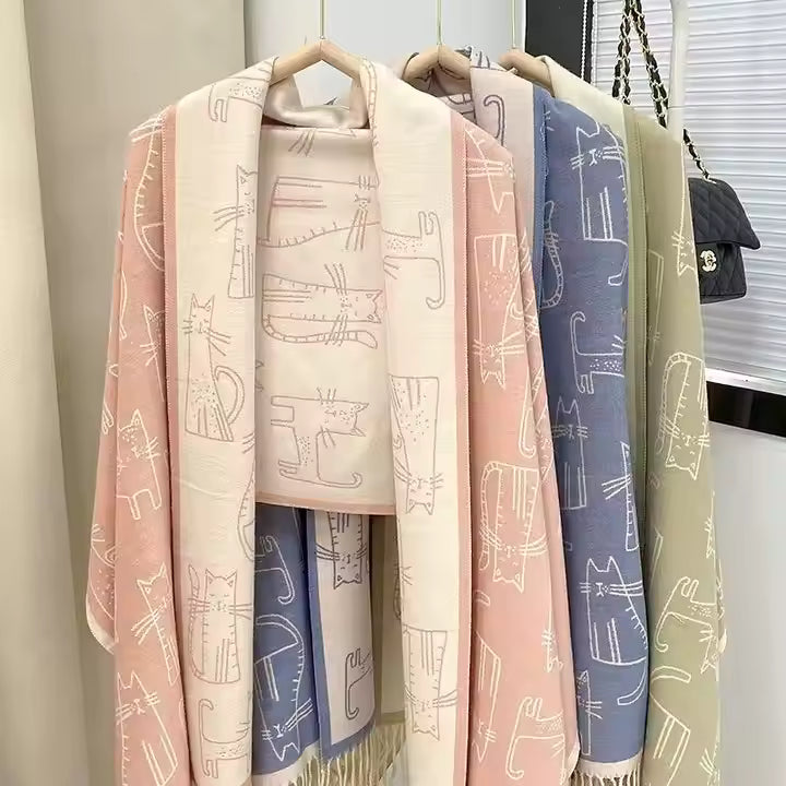 Double-Sided Cat Scarf