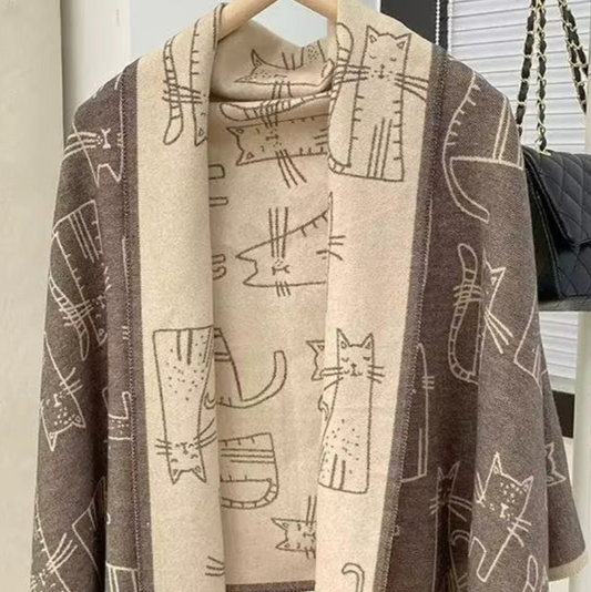 Double-Sided Cat Scarf