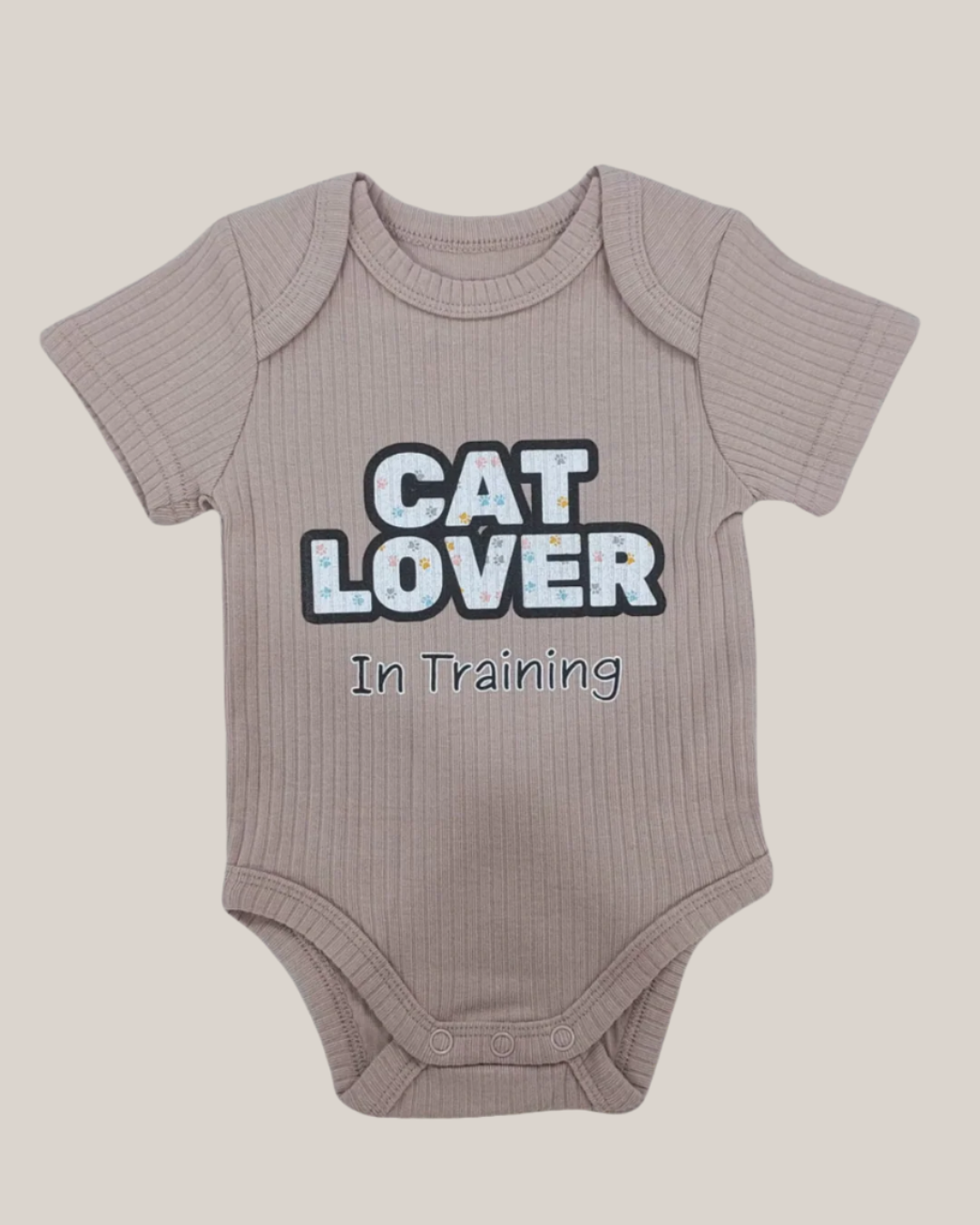 Cat Lover, In Training - Organic Cotton Baby Babysuit
