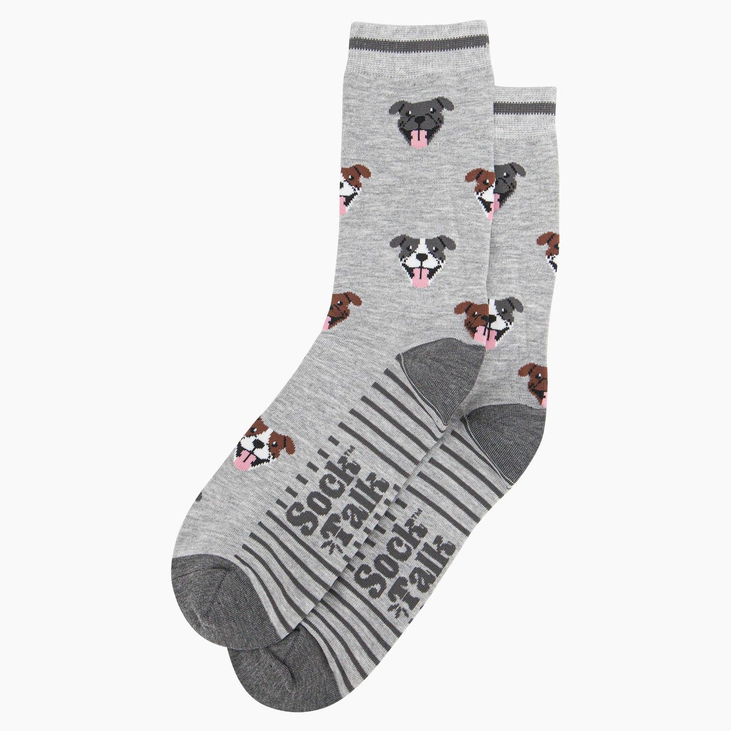Grey, Staffy Bull Terrier - Men's Bamboo Socks