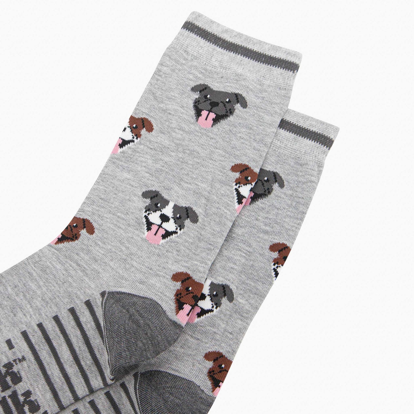 Grey, Staffy Bull Terrier - Men's Bamboo Socks