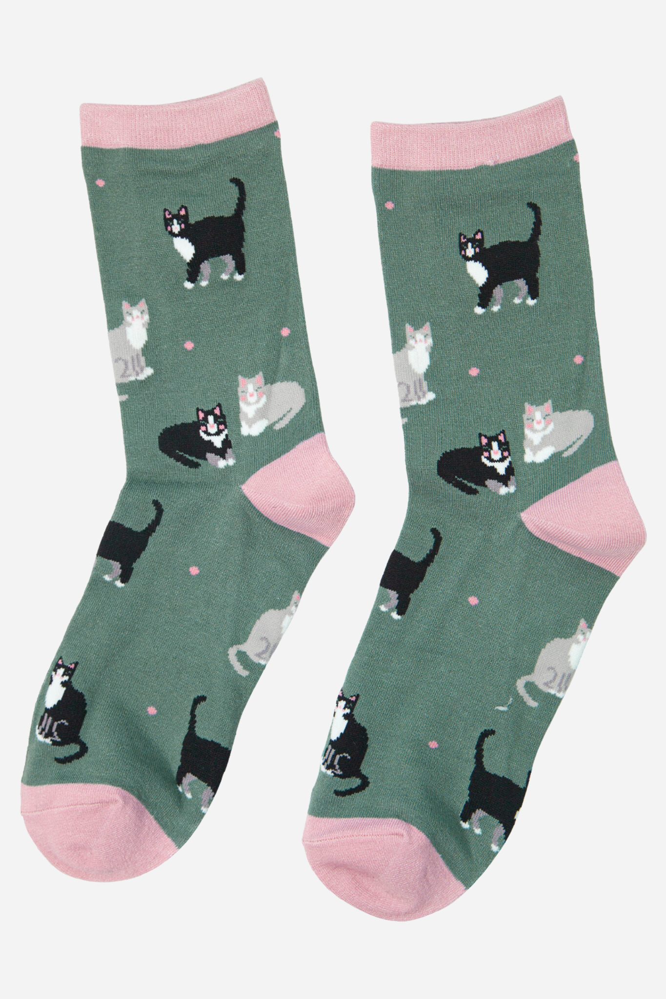 Black & Grey Cats - Women's Bamboo Socks