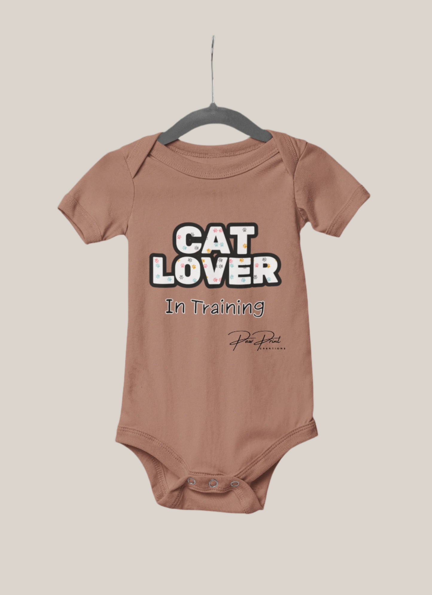 Cat Lover, In Training - Organic Cotton Baby Babysuit
