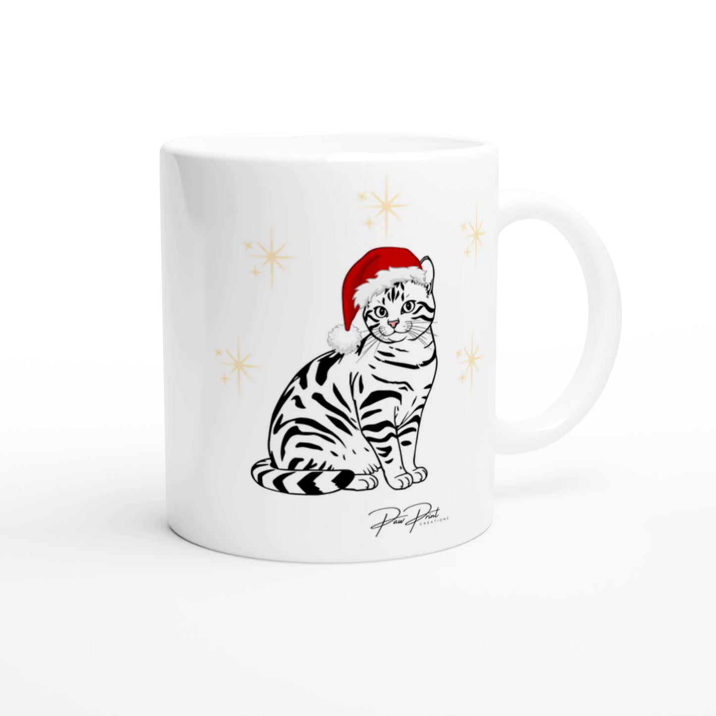 Festive Cat Christmas - 325ml Ceramic Mug