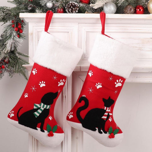 Personalised Cat & Dog Christmas Stocking