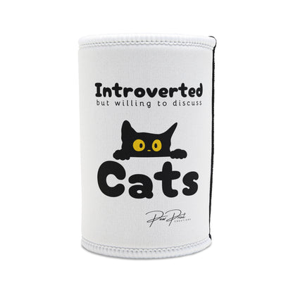Introverted But Willing To Discuss Cats  - Stubby Cooler