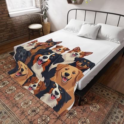 Happy Dogs - Plush Fleece Blanket