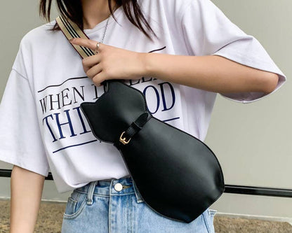 Cat Crossbody Bag with Wide Strap
