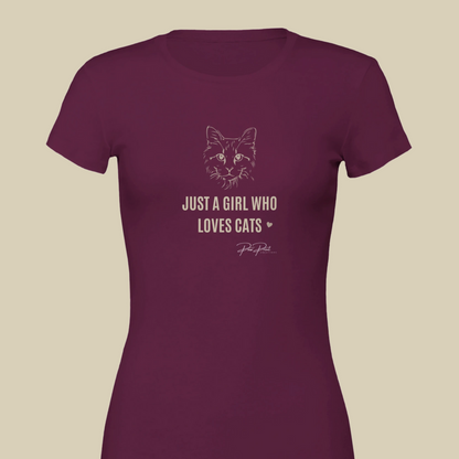 Just A Girl Who Loves Cats - Women's Crewneck T-shirt