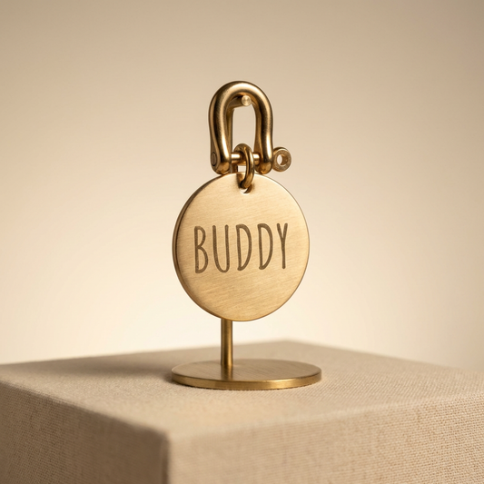 Personalised Brass Pet ID Tag