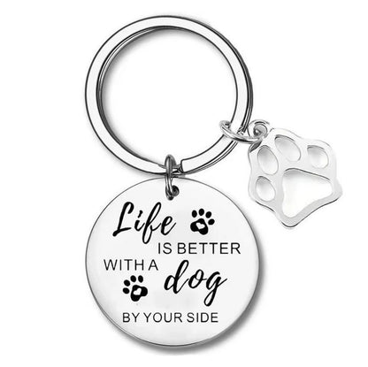 Personalised Life Is Better with a Dog by Your Side - Keychain