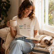 Books, Cats, Coffee Tee