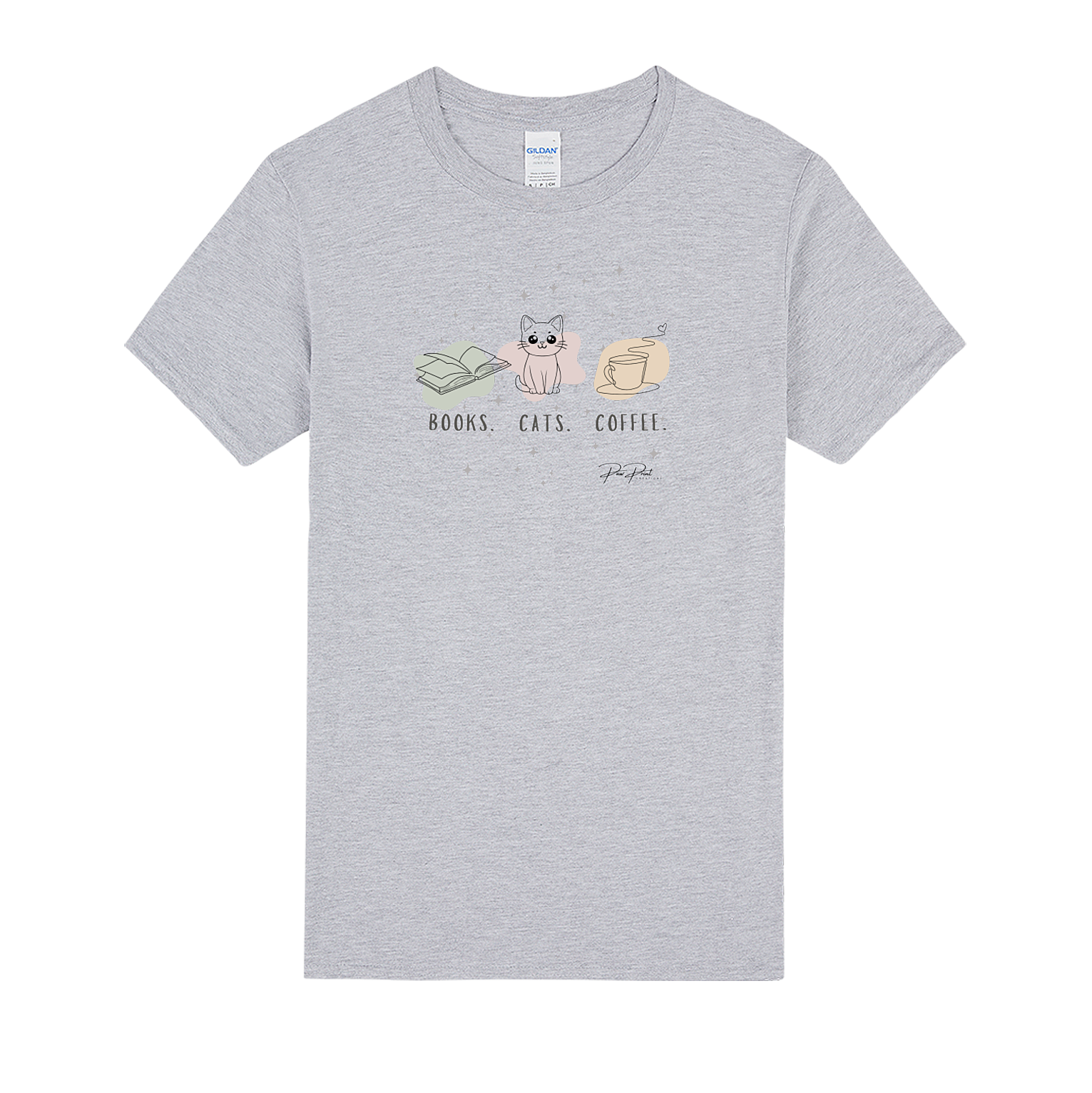 Books, Cats, Coffee T-Shirt