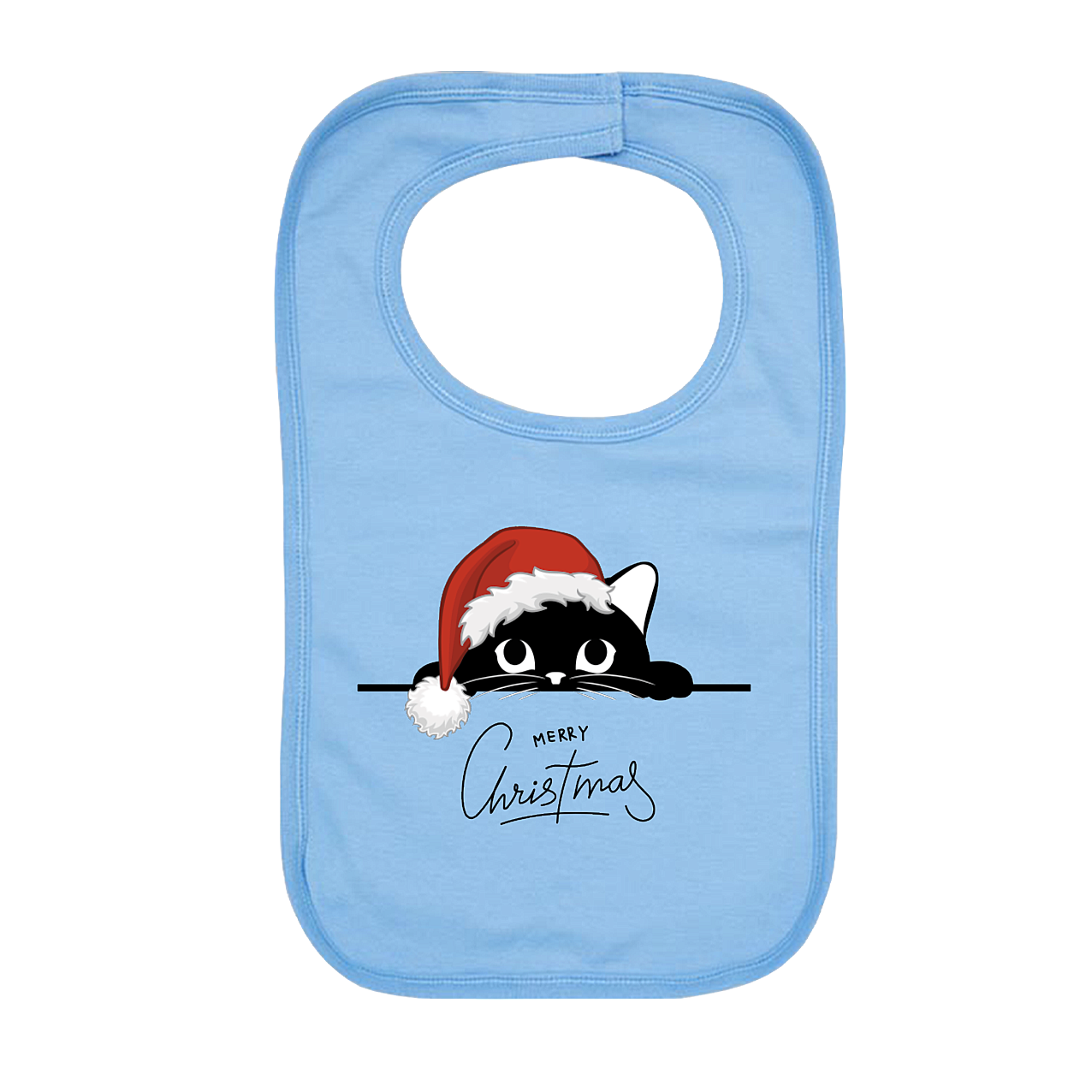 Christmas Peekaboo Cat - Baby Bib