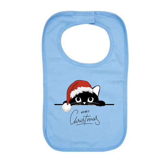 Christmas Peekaboo Cat - Baby Bib