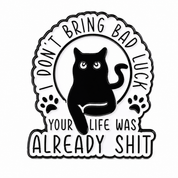 Bad Luck? Black Cat Enamel Pin