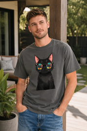 Cool Black Cat Heavyweight Tee