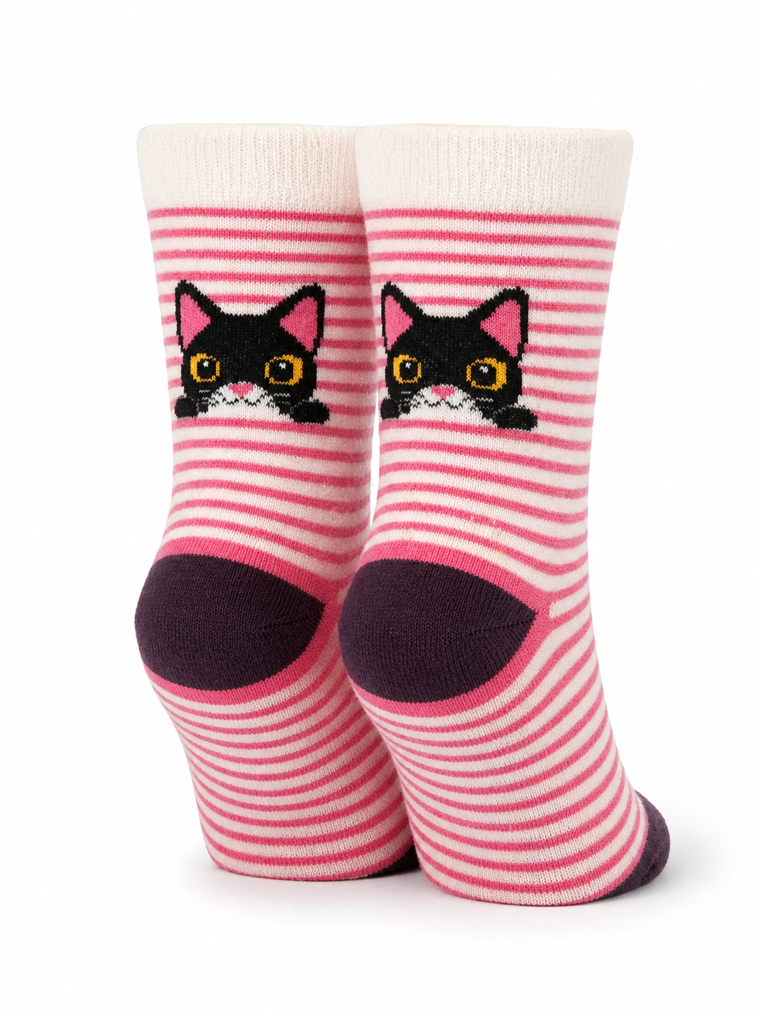 Pink Peek-a-Boo Cat Socks