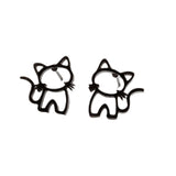 Cat Outline Stud Earrings