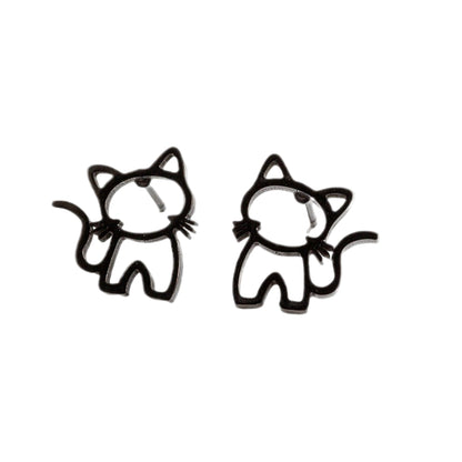 Women's Cat Outline Earrings
