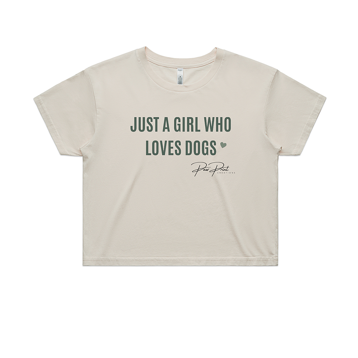 Just A Girl Who Loves Dogs Crop Top