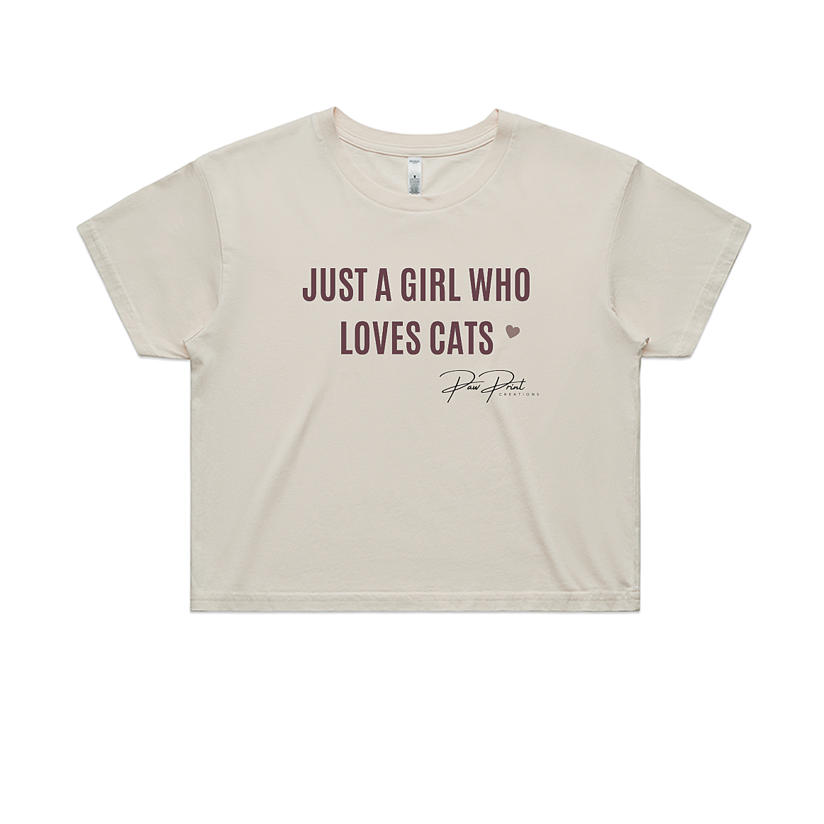 Just A Girl Who Loves Cats Crop Top