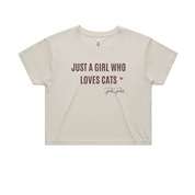 Just A Girl Who Loves Cats Crop Top