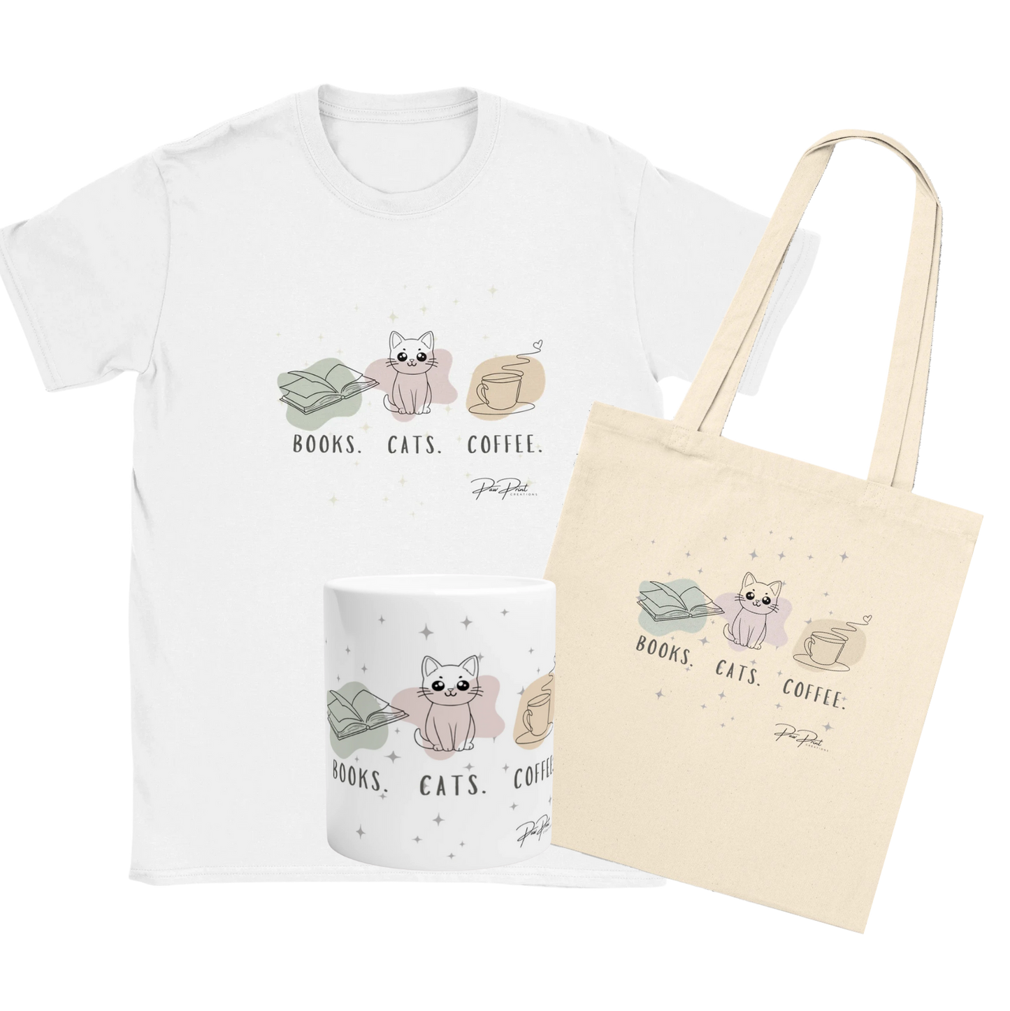 Books, Cats, Coffee - Gift Set