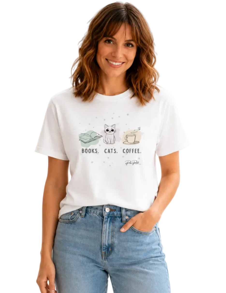 BooksCatsCoffeeTeeFemaleModel.png