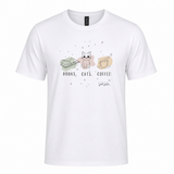 Books, Cats, Coffee Women's Tee