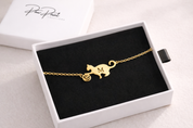 Engravable Cat & Yarn Bracelet