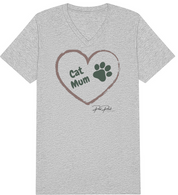 Cat Mum Pawprint Heart T-Shirt