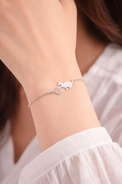 Engravable Cat & Yarn Bracelet